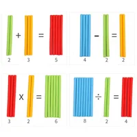 100Pcs/set Colorful Bamboo Counting Sticks Mathematics Montessori Teaching Counting Rod Kids Preschool Math Learning Toy 2