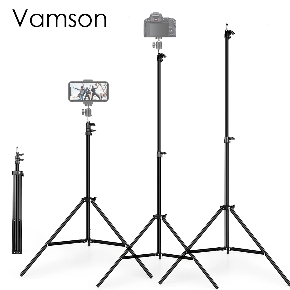 Складной светильник Vamson для телефона и камеры с держателем штатив фото