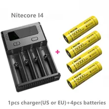 4 шт NITECORE 21700 5000mah перезаряжаемая батарея NL2150 с новым зарядным устройством I2/или зарядным устройством VC4
