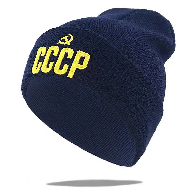 NXYY, модные вязанные шапки С Вышивкой Букв CCCP, советские значки, серповидный молот, эмблема России, Коммунистическая шапочка, шапка, шапка
