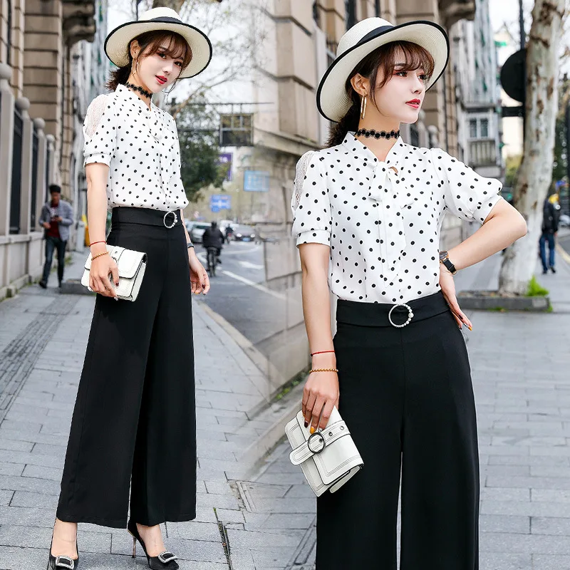 

2019 Summer Fashion Loose Pants Two-Piece Set Trend Comfortable Simple Cool
