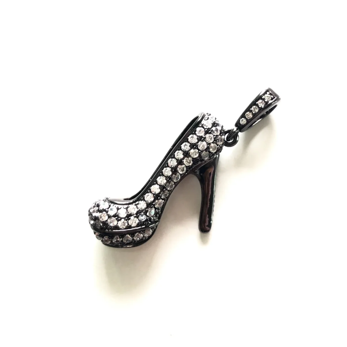 Sterling Silver High Heel Shoe Charm – Dangle Bead For 3mm European Charm Bracelets & Necklaces - View #3