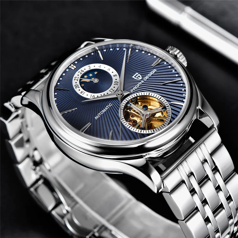 Часы PAGANI DESIGN новинка 2020 сапфировое стекло 40 мм Повседневная мода GMT механические