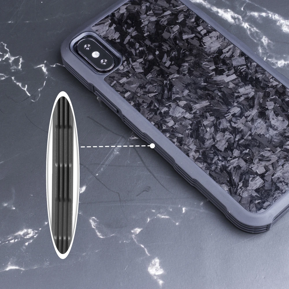 Настоящий кованый чехол из углеродного волокна для iPhone XS, XR, XS, MAX, чехол, тонкий, крепкий, прочный, плотно прилегающий, защелкивающийся чехол для iPhone X