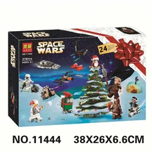 Новинка, Bela, 11444, 316 шт., серия Звездных войн, Адвент-календарь, строительные блоки, кирпичи, детские игрушки, рождественский подарок, 75245