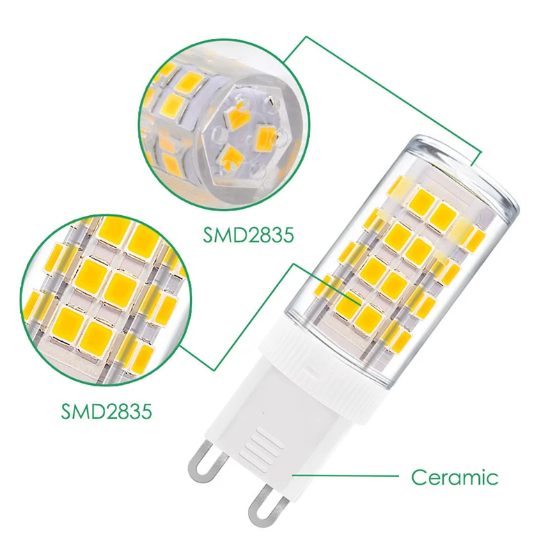1 10X G9 светодиодный светильник 5 Вт 7 9 12 15 18 220 в 240 В SMD2835 для кукурузы заменить 30 40 50 70