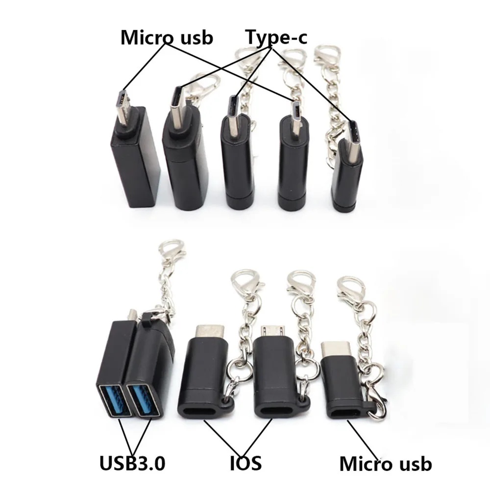 Зарядный адаптер с Type C на 8pin для iPhone Android кабель передачи данных конвертер USB 3 0