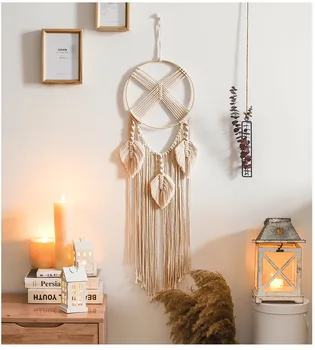 

Bohemian Woven Macrame Wall Tapestry Monternet Wall MountHome Decoration Pendant Sofa Bedroom Bedside Background Wall Hanging