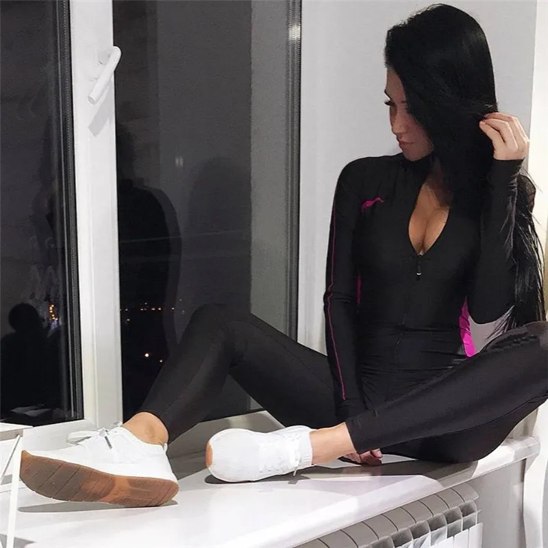 Новая Спортивная одежда для женщин спортивная черный костюм йоги лоскутный