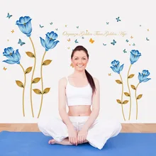 Любовь гость SK9080 стиль наклейки на стену производители синяя бабочка гостиная телевизор спальня съемный Водопровод