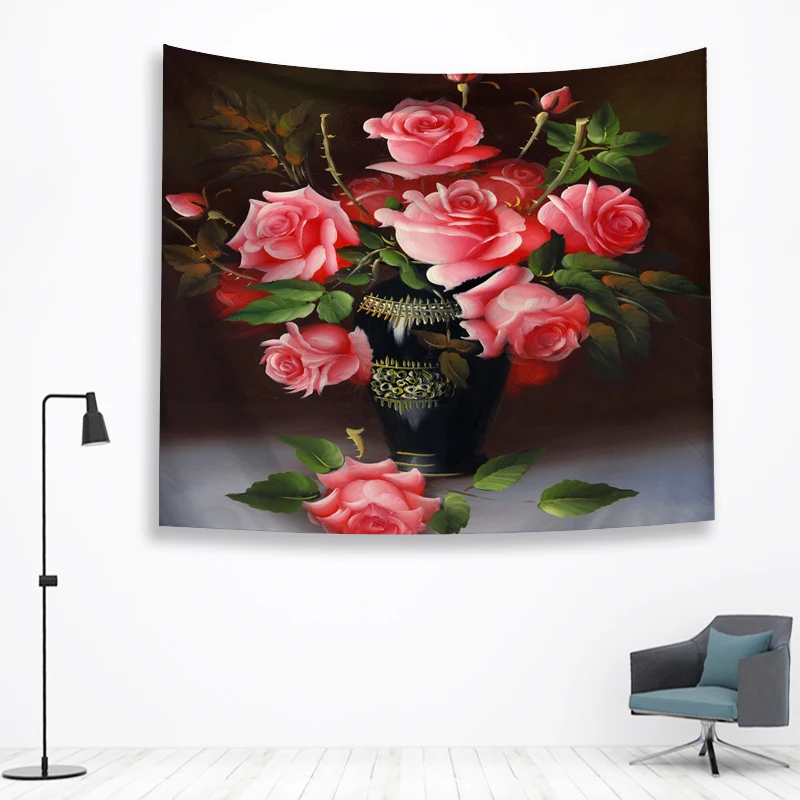 Картина маслом цветок стены Ttapestry висячие украшения богемный пляжный коврик фермерский дом Декор общежития МАНДАЛА ГОБЕЛЕН колдовство хиппи