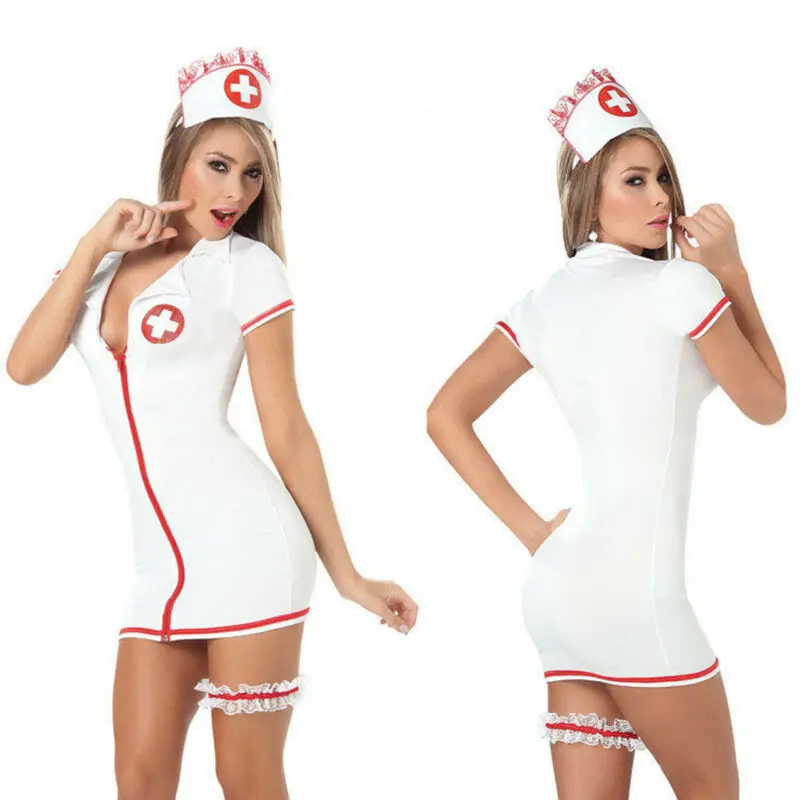 Женская комбинация, нижнее белье, сорочка, пикантное эротическое женское бельё, сексуальная униформа медсестры Соблазнительные костюмы для косплея, Хэллоуина, ролевых игр, комплект одежды