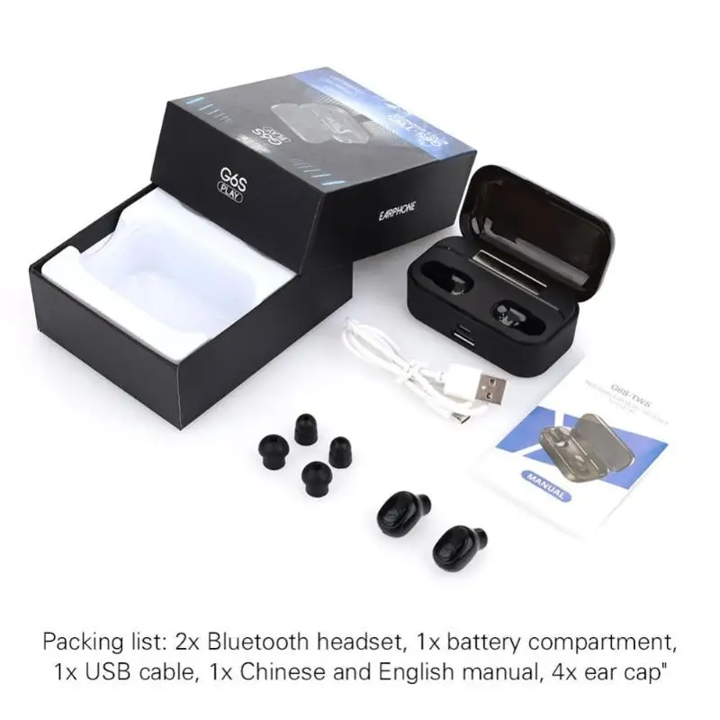 TWS Bluetooth 5,0 наушники Беспроводная зарядная гарнитура стерео спортивные наушники