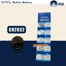 5 шт. SONY cr2032 кнопочные батареи 3 в монета литиевая батарея для часов дистанционное управление калькулятор cr2032