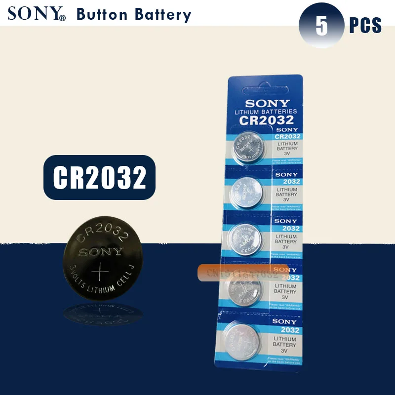 5 шт SONY оригинальный cr2032 батарейки таблеточного типа 3 V Монета литиевая Батарея для смотреть дистанционного Управление калькулятор cr2032