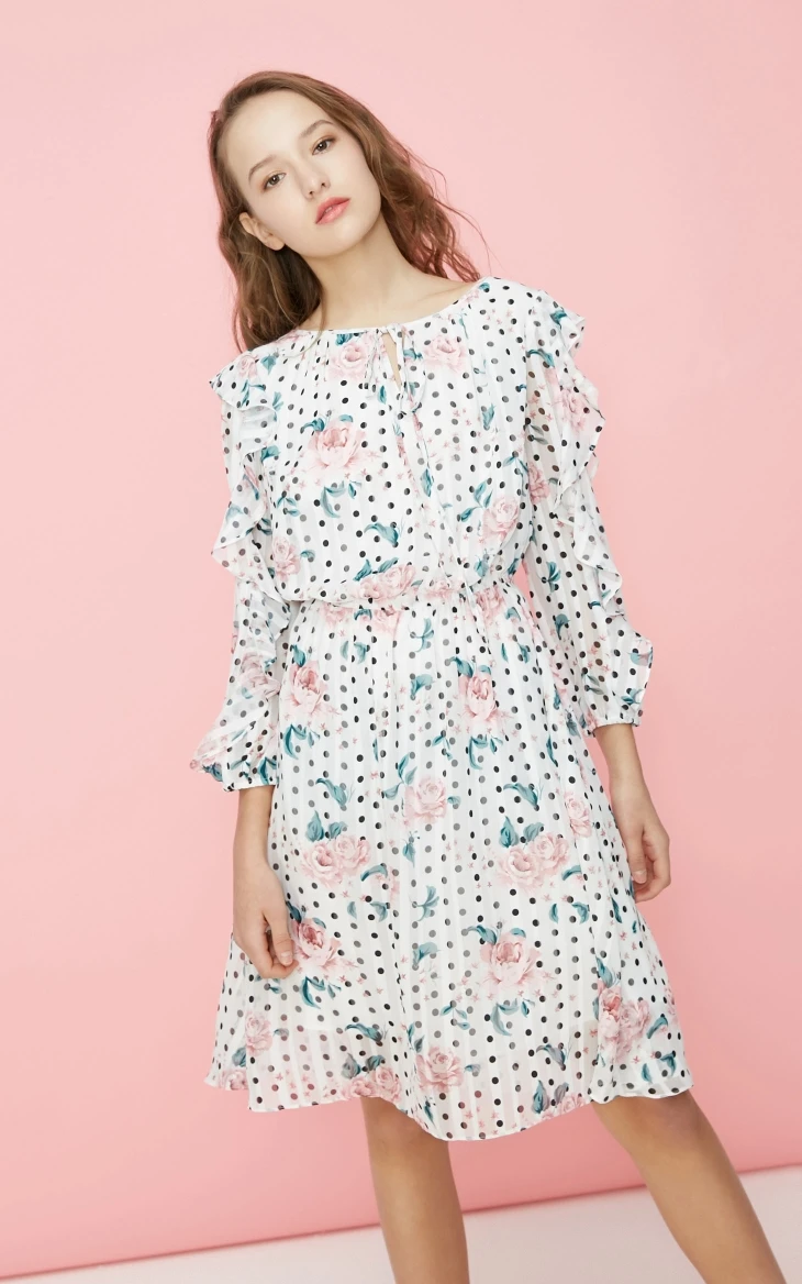 Vero Moda женское платье в горошек с оборками | 31927C510