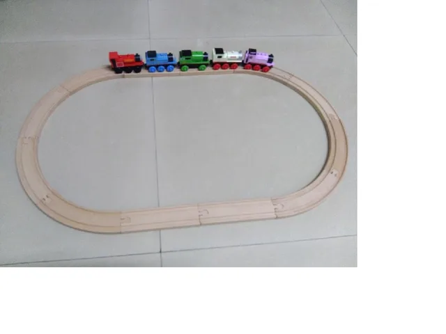 Edwone One Set Beech Wood Railway Vehicle Accessories Toys Wood Track Assembled Educational Toys Compatibel All Wood Track Biro Diecasts Toy Vehicles Aliexpress