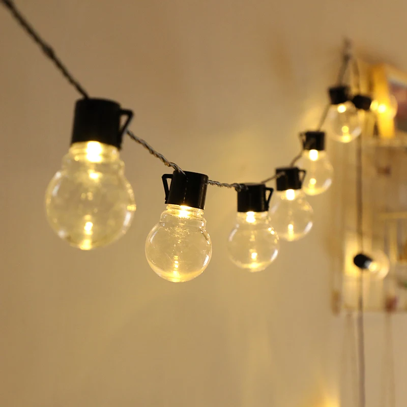 10/20Leds Lampada Da Giardino Da Giardino 3M 6M Led Globe Bulb String Lights Outdoor Patio Yard Landscape Wedding Christmas Holiday Decoration