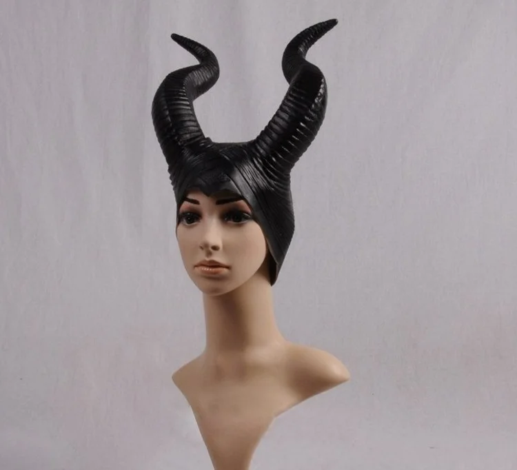 Maleficent рог для косплея маска дьявола вечерние шоу Опора Cos Хэллоуин террор эмульсия головной убор