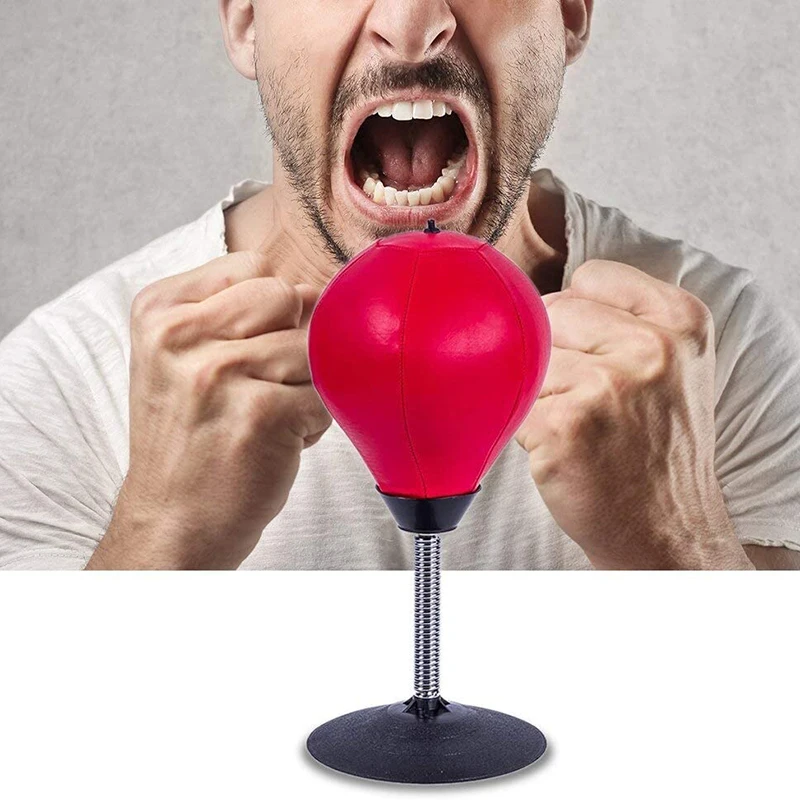 

Desktop vent ball small sucker boxing vent ball Boxing catharsis office decompression artifact desktop small boxing punching bag
