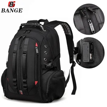 

Men Laptop backpack Earplug hole schoolbag vintage Student Computer package business Multifunction Charging Port USB backpack