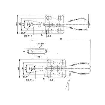

4Pcs Metal Horizontal Quick Release Hand Tool Toggle Clamp For Fixing Workpiece
