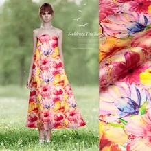 135 см Широкий шелк органза ткань Атлас 14 мм натуральный шелк ткань с принтом хрустящее платье органза атласная ткань оптом шелковая ткань