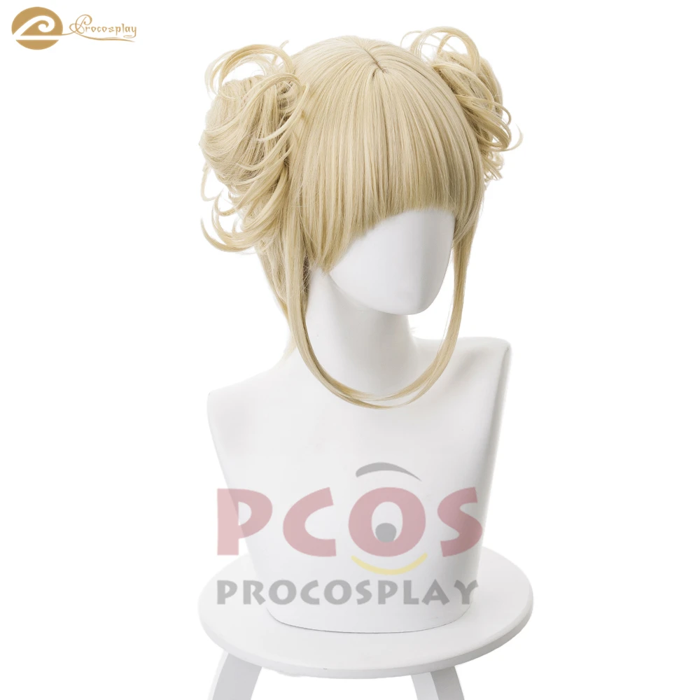 Procosplay Hero Academy школьник Himiko Toga двойной Большой необычный Бун косплей парик mp004928
