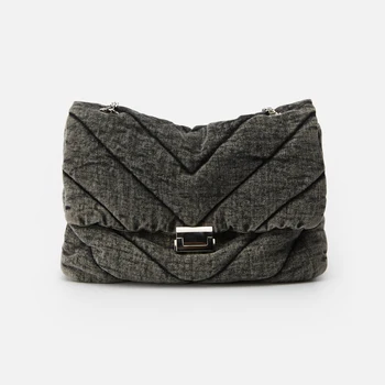 

Luxury designer jeans bags women denim chain crossbody bag lady 2020 women's handbags shoulder messenger bags female big purse