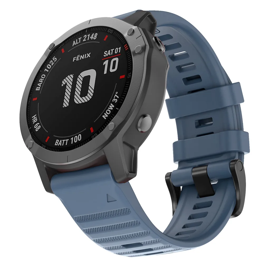 Новинка 22 26 быстросъемный силиконовый ремешок для Garmin Fenix 6X6 Pro, ремешок для наручных часов Fenix 5X5 Plus 3 часа, легкий ремешок для часов