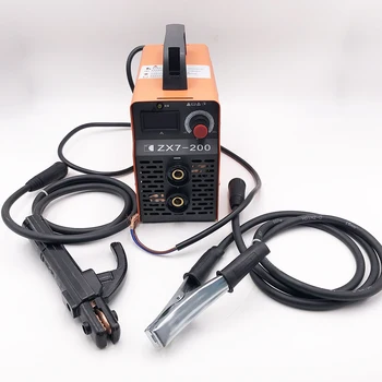 

ZX7-200 mini digital ARC MMA welder household Portable DC inverter manual ARC welding machine with ground cable and stick holder