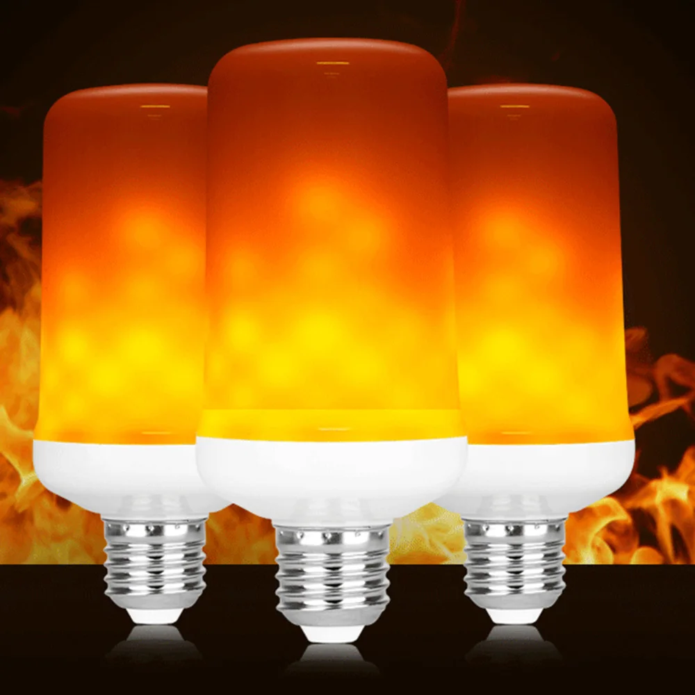Светодиодный эффект пламени огонь свет Кукуруза лампа E27/E14 имитация природы мигающая лампа ZE