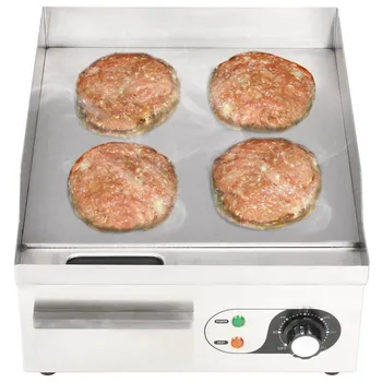 

Indoor Grill Electric Grill Griddle Smokeless Grill Electric Flat Cast Iron Heating Plate Burner Power Indicator Light Pans Set