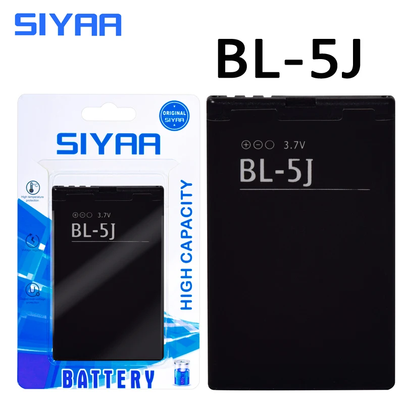SIYAA аккумулятор телефона BV 5JW BL 5J 5C 5B для Nokia C2 01 N70 N72 02 5070 Lumia 800 800C N9 00 520 5230 BV5JW
