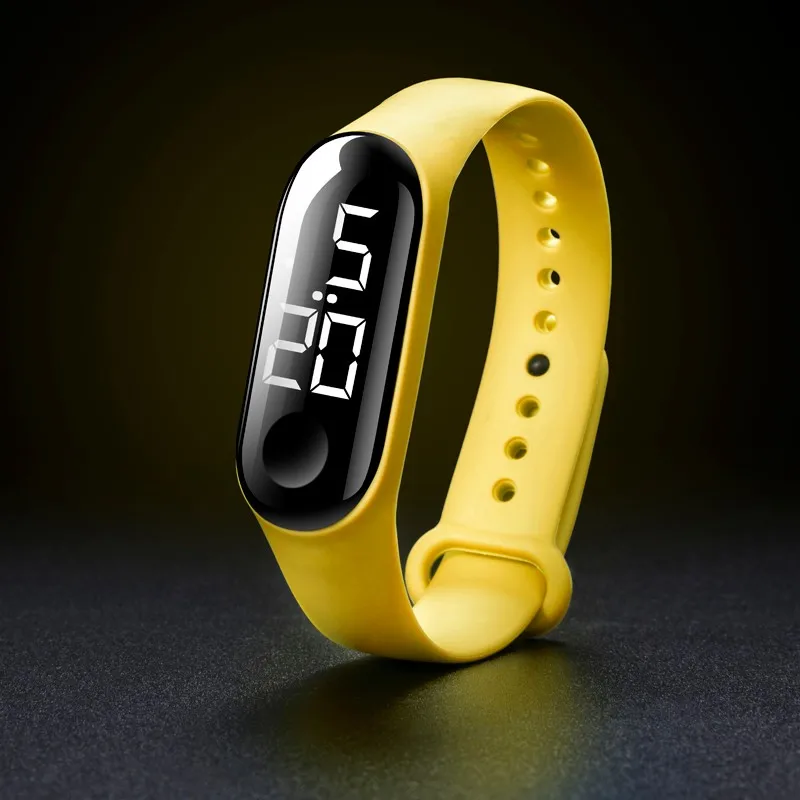 Водонепроницаемые мужские и женские Цифровые Часы светодиодный спортивные часы со стеклянным циферблатом силиконовые наручные часы спортивные часы мужские цифровые часы D5