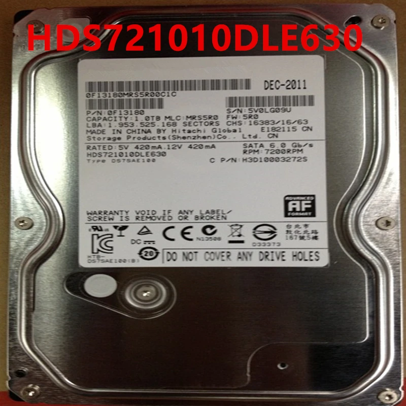 Оригинальный новый жесткий диск для Hitachi 1 ТБ 3 5 дюйма SATA 6 ГБ/сек. 32 Мб 7200 об/мин