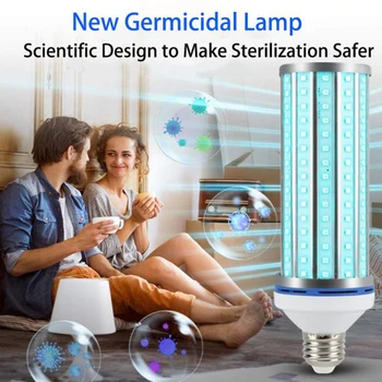 

E27 60W UV Germicidal Lamp UVC Ultraviolet Led Corn Bulb Disinfection Sterilizer Ozone Lights For Home Bedroom Hospital DropShip