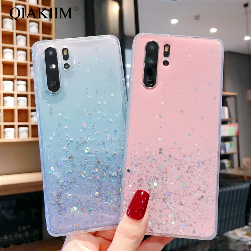 Блестящий прозрачный мягкий силиконовый чехол для Huawei Mate 30 Pro P20 P30 Lite Honor V20 10 20 9 8X