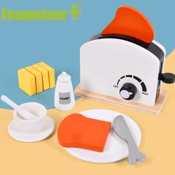 Fosmeteor – nouveaux jouets en bois pour enfants, série de cuisine, ustensiles de cuisine, noir et blanc, machine à pain 