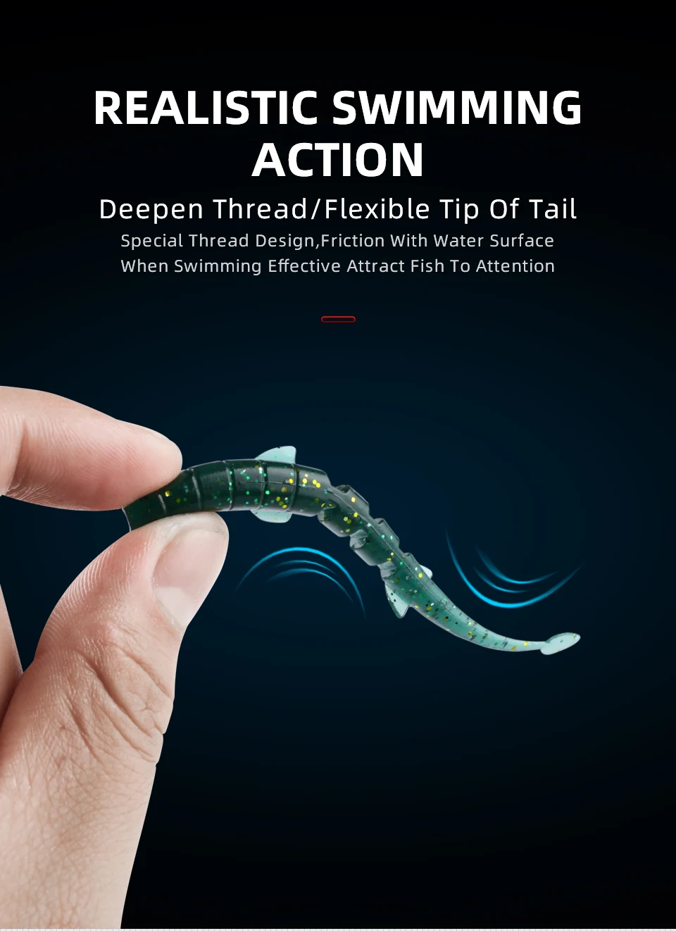 Description Picture 6 of itemBEARKING UNAGI Fishing Artificial Lures Baits Worm Bass Pike Minnow Swimbait Jigging Plastic Silicone Slug Soft Lures 64mm 88mm