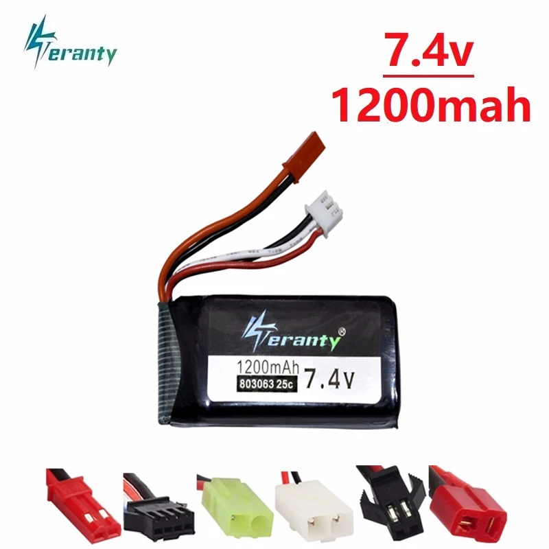 

1pcs 7.4V 1200mah Lipo battery For Yizhan X6 MJX X101 Wltoys V353 V353B V666 V262 A949 A969 A979 K929 V912 V915 RC Drone battery