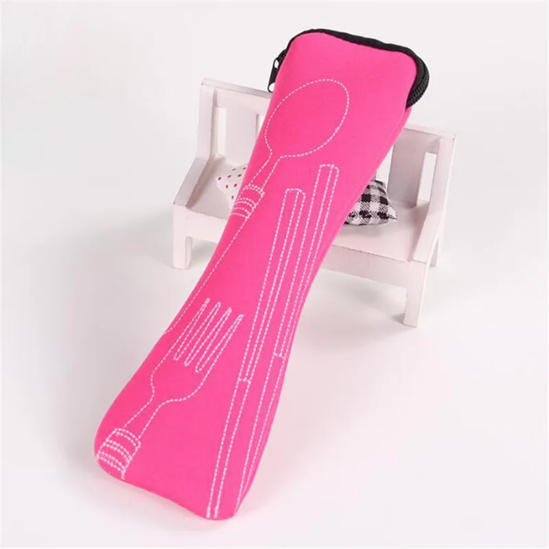 2 Borse Per Posate Portatili - 27x7 Cm Nero E Grigio Per Ufficio, Scuola, Viaggio - Foto 11