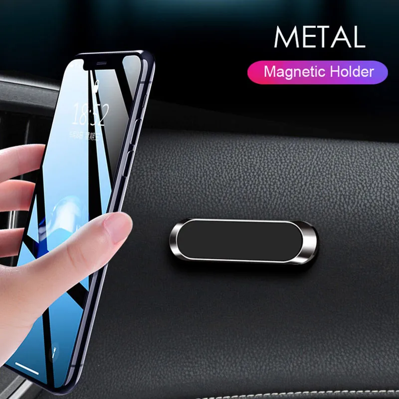 

Metal Magnetic Car Phone Holder Mini Plate Magnet Cell Phone Stand For Mobile Phone In Car Strong Magnet Adsorption Car Holder