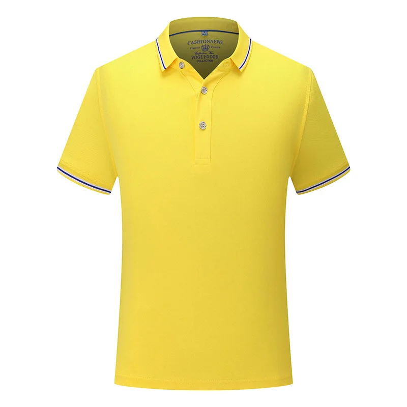 yellow Новые летние мужские футболки высокого качества из чистого хлопка с короткими рукавами, дышащие однотонные футболки, Летняя Повседневная Деловая мужская одежда - Цвет: yellow