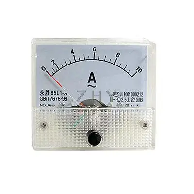 Точная настройка циферблатной панели Ампер метр переменного тока 0-10A 85L1-A