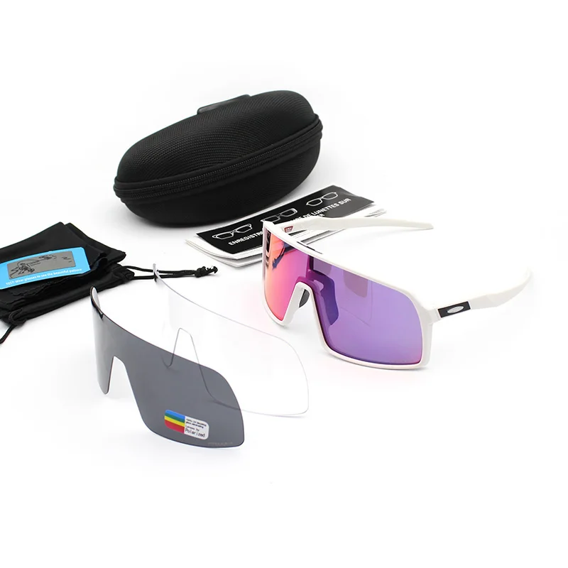 Солнцезащитные очки для велоспорта поляризованные 3 объектива шоссейные велосипедные очки mtb спортивные велосипедные очки для бега Верховая езда uv400 Мужские и женские - Цвет: color 1