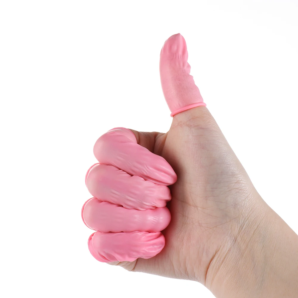 Latex Rubber Finger Cots Anti Static Fingertips Protector Gloves