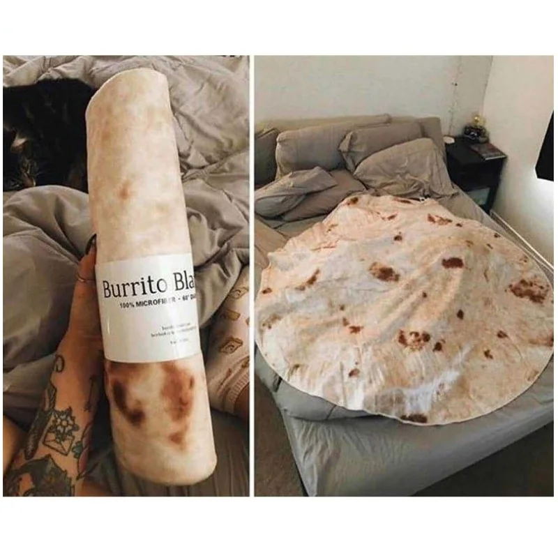 Супер мягкий домашний декор буррито одеяло круглый диван плоский tortillas Плед