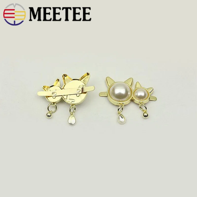 Meetee 5/10 шт. Lightgold мешок с металлической декоративной пряжкой жемчуг Костюмы с пряжкой, большие размерыы поделки кожаный Чемодан аппаратных аксессуары для ванной комнаты