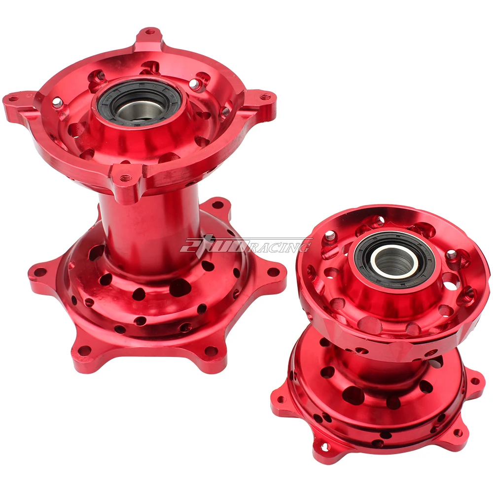 2PCS CNC Front & Rear Wheel Hubs For Honda CR125R CR250R CRF250X CRF450X CRF250R Pit Dirt Bike Parts |